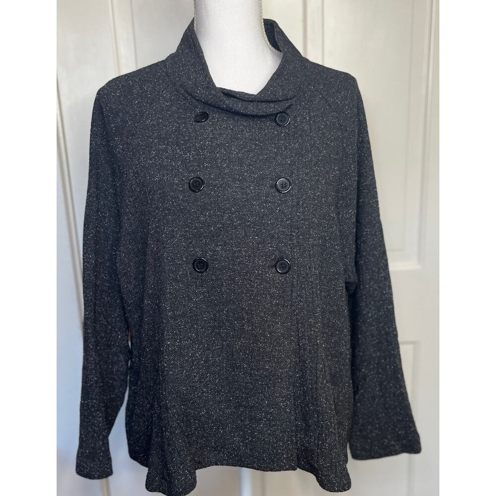 Blanque Linen/Wool/Polymide Blend Herringbone Oversize Jacket, Size S/M